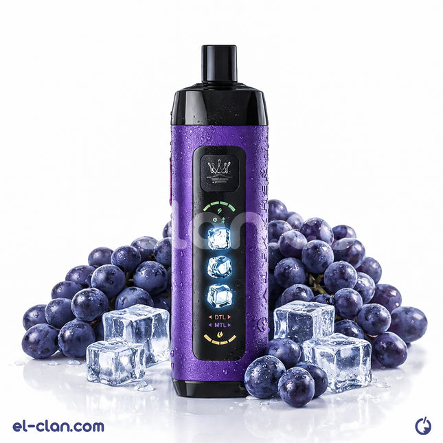 فيب ديسبوسبل من ألفاخير بنكهة عنب ساقع، عبوة تحتوي على خمس نسخ، منتج عالي الجودة للتمتع بنكهات الفيب الفاخرة