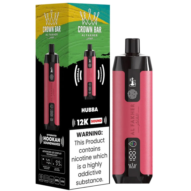 Crown Bar Alfakher Sound 12K Hubba Disposable  لبان