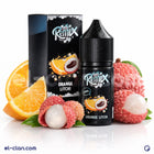 Tokyo SaltNic Remix Orange Litchi vape liquid bottle with orange and litchi flavor on the label.