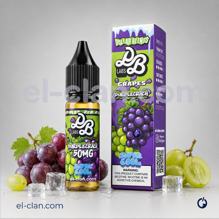Dollar Blends Super Cool SaltNic Grapes Purple Crach عنب ساقع