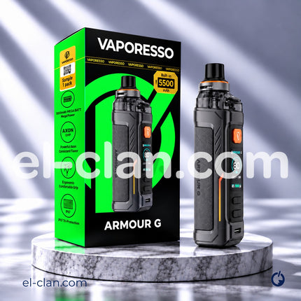 مود فيب وكيت Vaporesso Armour G ارمور جي بتصميم عصري وتحكم إلكتروني متقدم