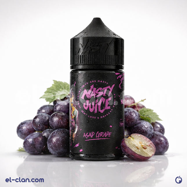 نستى جوس ASAP Grape عنب فيب ليكويد مستورد بنكهة العنب الطبيعي وزجاجة واضحة مع عبوة ناعمة وشفافة