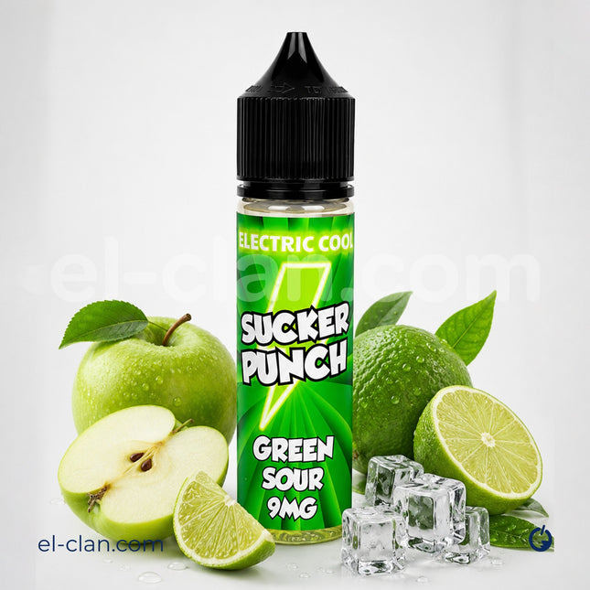 Sucker Punch Electric Cool Green Sour تفاح ساقع