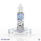 Vape Station E-Juice super cool white energy drink flavored vape liquid in a clear bottle with colorful label.