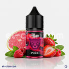 مشروب ليكويد فيب نيكوتين بنكهة الكشمش الأسود من Pink Panther مع زبيب كاندي، عبوة أنيقة وجاهزة للاستخدام