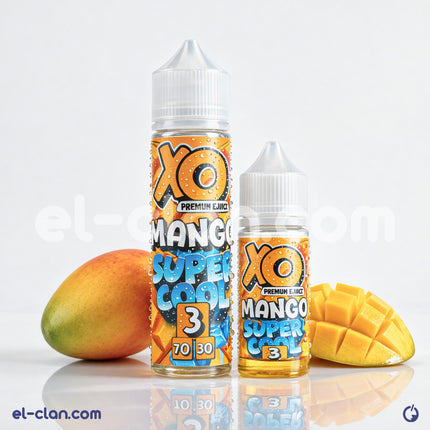 سائل فيب ليكويد مانجو ساقع جدا من XO E-Liquid، زجاجة 60 مل بنكهة مانجو منعشة ومتجمدة
