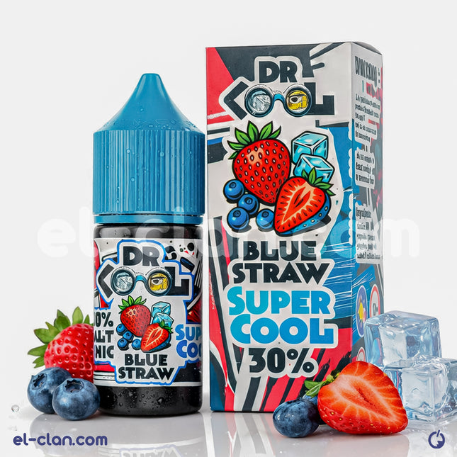 سائل فيب ليكويد DR.Cool Super Cool SaltNic بلو سترو توت وفراولة، عبوة 30 مل من ماركة DR.Cool E-Juice