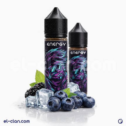سائل فيب بلو بيري من Energy E-Juice، ليكويد محلي بنكهة التوت الأزرق، معبأ في زجاجة 6 مل