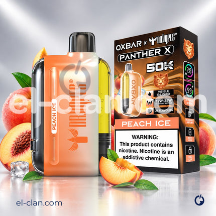 Dr vapes Oxbar 50k Peach Ice Disposable خوخ ساقع