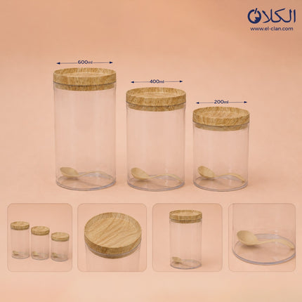Jar Set Acrylic 3-in-1  طقم توابل اكليريك 3ف 1