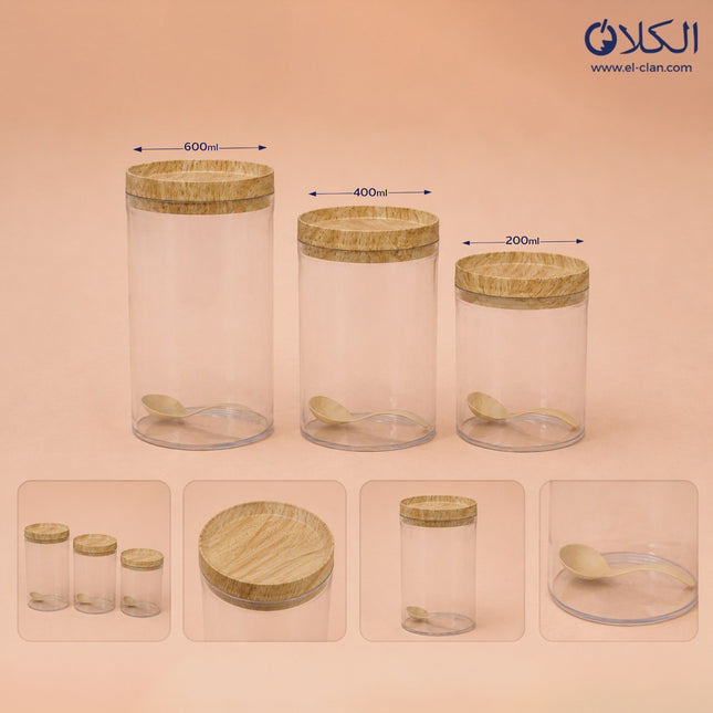 Jar Set Acrylic 3-in-1  طقم توابل اكليريك 3ف 1