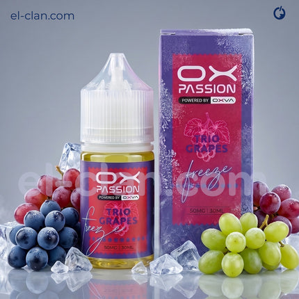 OX Passion SaltNic Super Cool Trio Grapes عنب ساقع