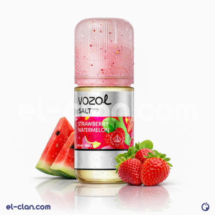 فيب ليكويد Vozol SaltNic بنكهة الفراولة والبطيخ، سائل إلكتروني مستورد من علامة Vozol E-Juice