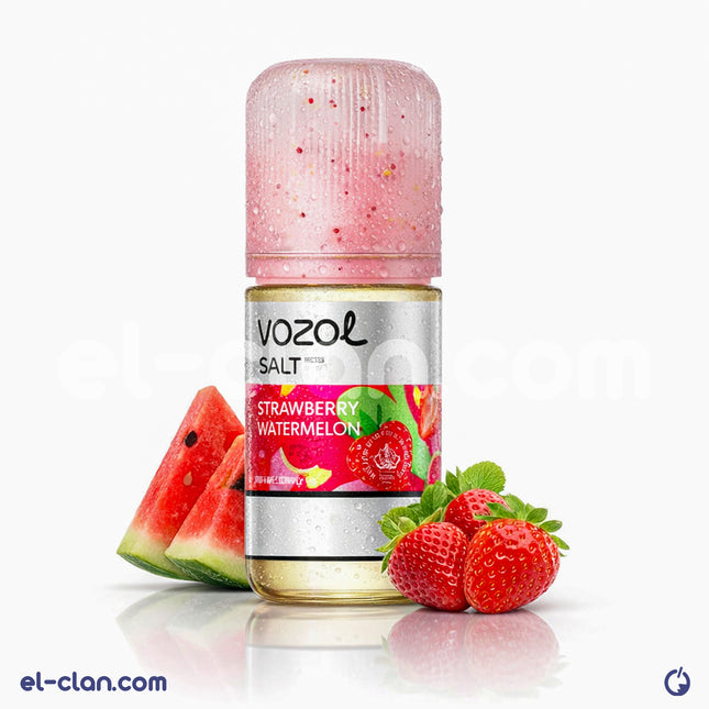فيب ليكويد Vozol SaltNic بنكهة الفراولة والبطيخ، سائل إلكتروني مستورد من علامة Vozol E-Juice