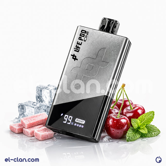 تبغ فيب ديبس من Life Pod بنكهة كريز بابلجم، معبأ بشكل سهل الاستخدام وساقع، لابان كريز ساقع.