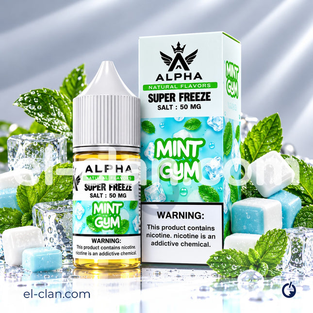 Alpha Super Cool Saltnic Mint Gum لبان نعناع ساقع جدا