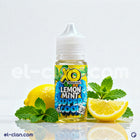 XO E-Liquid Super Cool SaltNic Lemon Mint vape in a Liquid locally flavored in a sleek bottle.