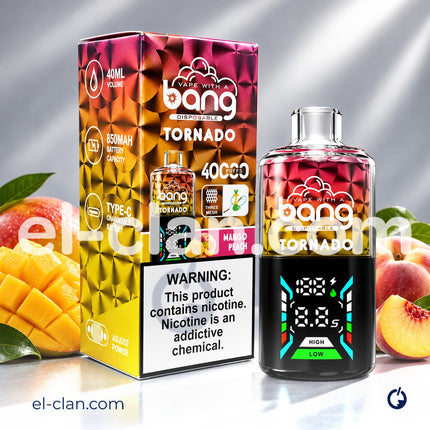 Bang Tornado 40k Mango Peach Disposable مانجو خوخ