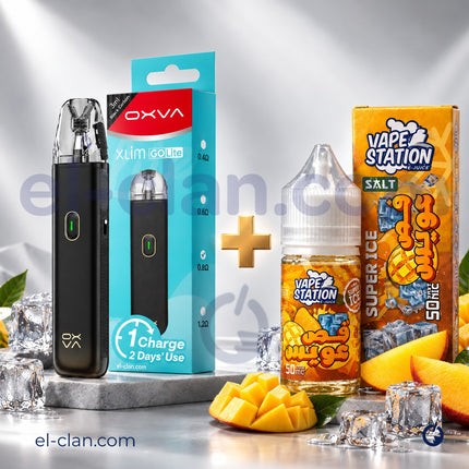 Xlim Go Lite + Vape station salt جو لايت بود + لكويد فيب ستيشن