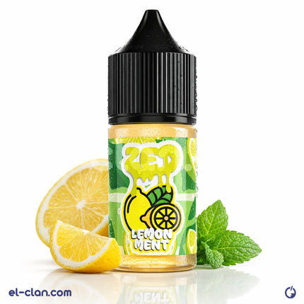 سائل فيب ليمون نعناع من ZED E-Liquid، عبوة زجاجية تحتوي على ليكويد محلي بنكهة ليمون ونعناع واضحة في الصورة