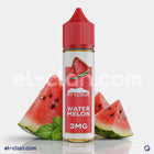 My Cloud Watermelon flavored in-vape liquid, showcasing fresh watermelon slices and vibrant juice in a clear bottle.