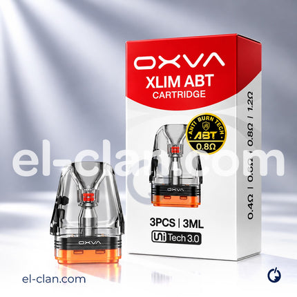 حشوة غيار اوكسافا اكسليم فيب من OXVA معبأة داخل علبة للاستخدام مع جهاز فيب.