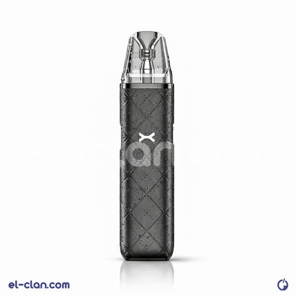 عبوة بود Oxva Xlim Go فيب هاردوير مع شعار OXVA تظهر من جانب، تصميم مضغوط وأنيق لوجهاز التبخير