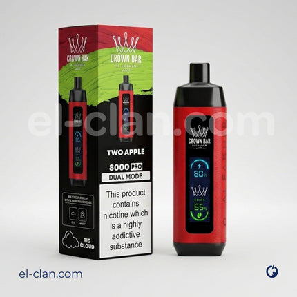 Crown Bar Alfakher Pro 8K Two Apple Disposable الفاخر تفاح