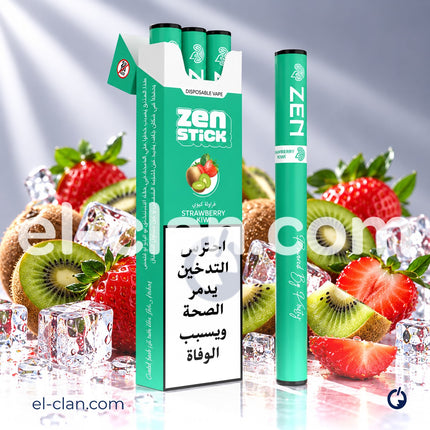 ZEN Stick (3pcs) Strawberry Kiwi Disposable فراوله كيوي