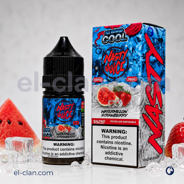 Nasty Juice Super Cool SaltNic Watermelon Strawberry  بطيخ فراوله ساقع