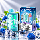 جهاز فيب Vozol Rave 40k بلو ريز آيس توت ساقع، جهاز ديسبوسبل فيب بحجم كبير وبتصميم أنيق ولون أزرق.
