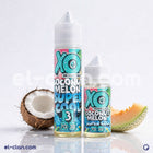 سائل فيب ليكويد XO E-Liquid بنكهة جوزهند كنتالوب بارد، زجاجة 30 مل مع عبوة مضاءة وملصق مميز