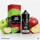 AL Fakher SaltNic Two Apple e-juice bottle with a vibrant green and red apple design on the label.