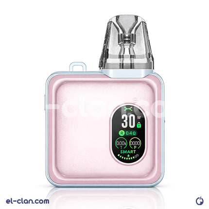 نموذج أوكسفا إكسليم إس كيو برو بود فيب هاردوير من علامة OXVA يظهر مع عبوة بود صغيرة وأنيقة