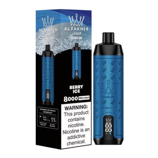 Crown Bar Alfakher Pro 8K Berry Blue Disposable توت