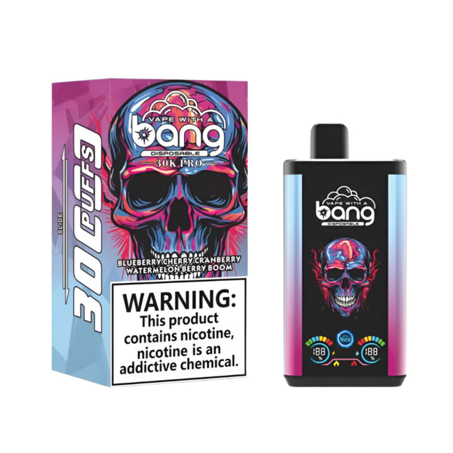 Bang 30K Pro Blueberry Cherry Cranberry Watermelon Berry Boom Disposable