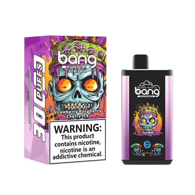 Bang 30K Pro Purple Rain Strawberry Raspberry Cherry Ice Disposable
