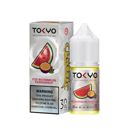 Tokyo SaltNic Iced Watermelon Passion Fruit بطيخ باشون فروت ساقع