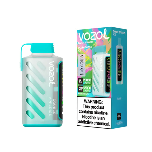 Vozol Gear 20k Double Apple ice disposable تفاح ساقع