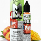 سائل فيب VGOD SaltNic Iced Mix Double Apple بنكهة التفاحتين، ليكويد مستورد بعبوة واضحة في الصورة