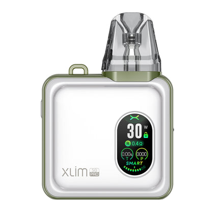 جهاز بود فيب هاردوير Oxva Xlim SQ Pro بلون أبيض زنبركي مع تصميم أنيق من علامة OXVA
