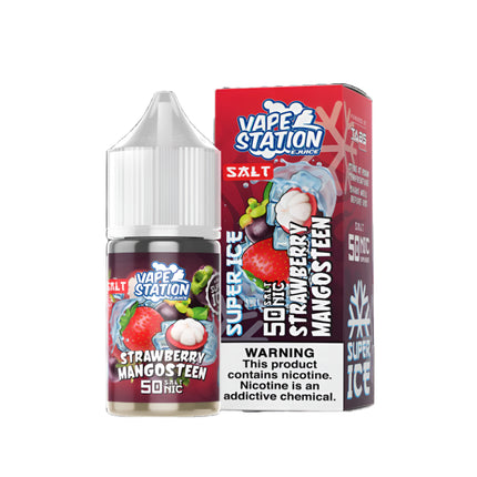 Vape Station Super Ice SaltNic Strawberry Mangosteen