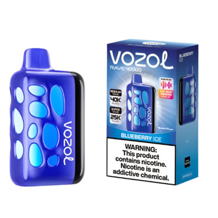Vozol Rave 40k Blueberry Ice  Disposble توت  ساقع