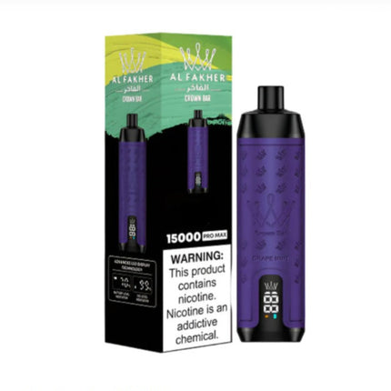 Crown Bar Alfakher Pro Max 15K Blackcurrant Ice Disposable  كشمش اسود ساقع