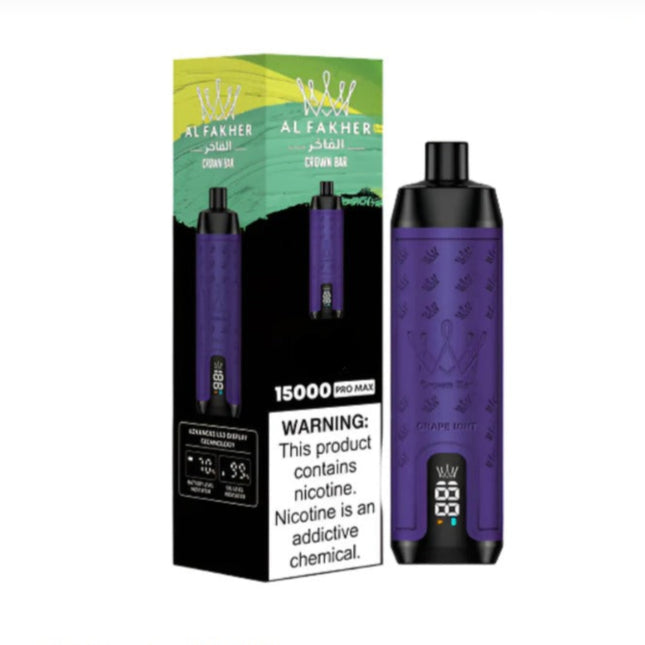 Crown Bar Alfakher Pro Max 15K Blackcurrant Ice Disposable  كشمش اسود ساقع