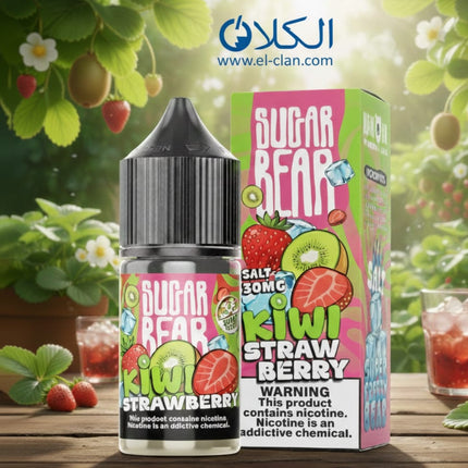 Sugar Bear SaltNic Super Freezy Kiwi Straw Berry كيوي فراوله توت ساقع