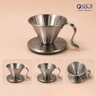 Stainless Steel V60 Coffee Dripper قمع تقطير وترشيح القهوة