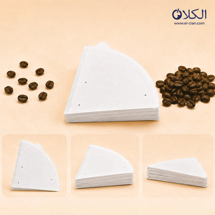 Conical Coffee Paper Filters فلاتر قهوة ورقية مخروطية