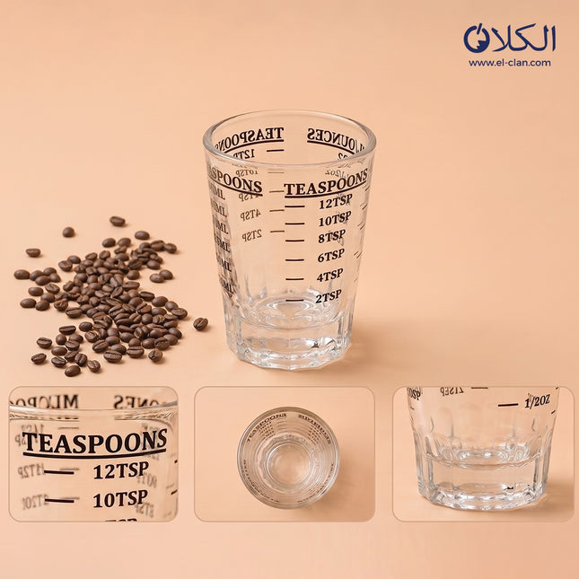 Glass Measuring Shot Cup كوب معياري زجاجي