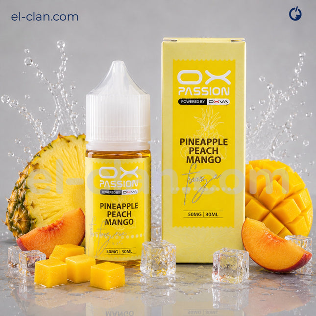 OX Passion SaltNic Super Cool Pineapple Peach Mango اناناس خوخ مانجو ساقع جدا